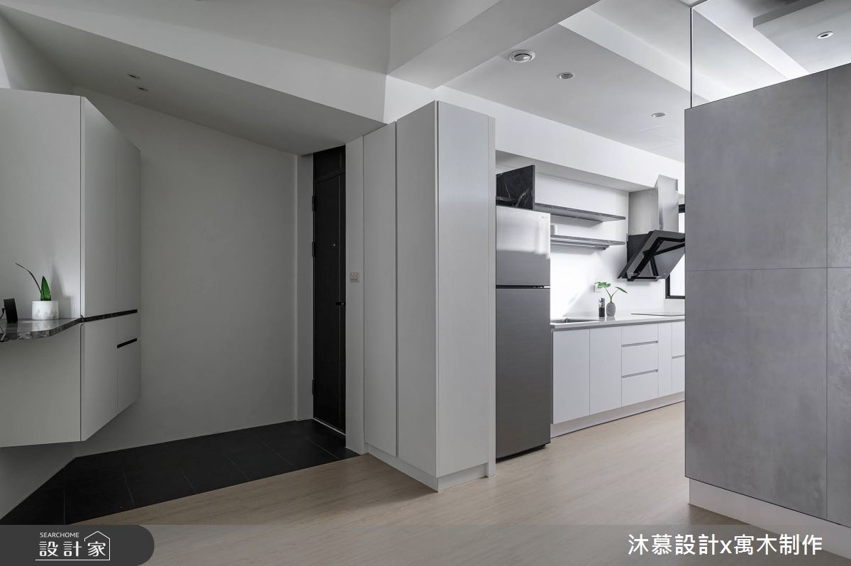 老屋(41~50年)＿現代風玄關廚房案例圖片＿沐慕室內設計＿沐慕_隙之間 l The Gap之18