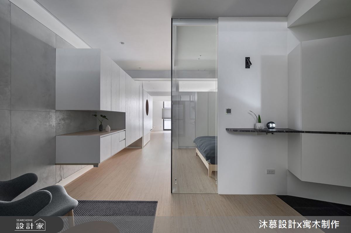 老屋(41~50年)＿現代風玄關臥室案例圖片＿沐慕室內設計＿沐慕_隙之間 l The Gap之29