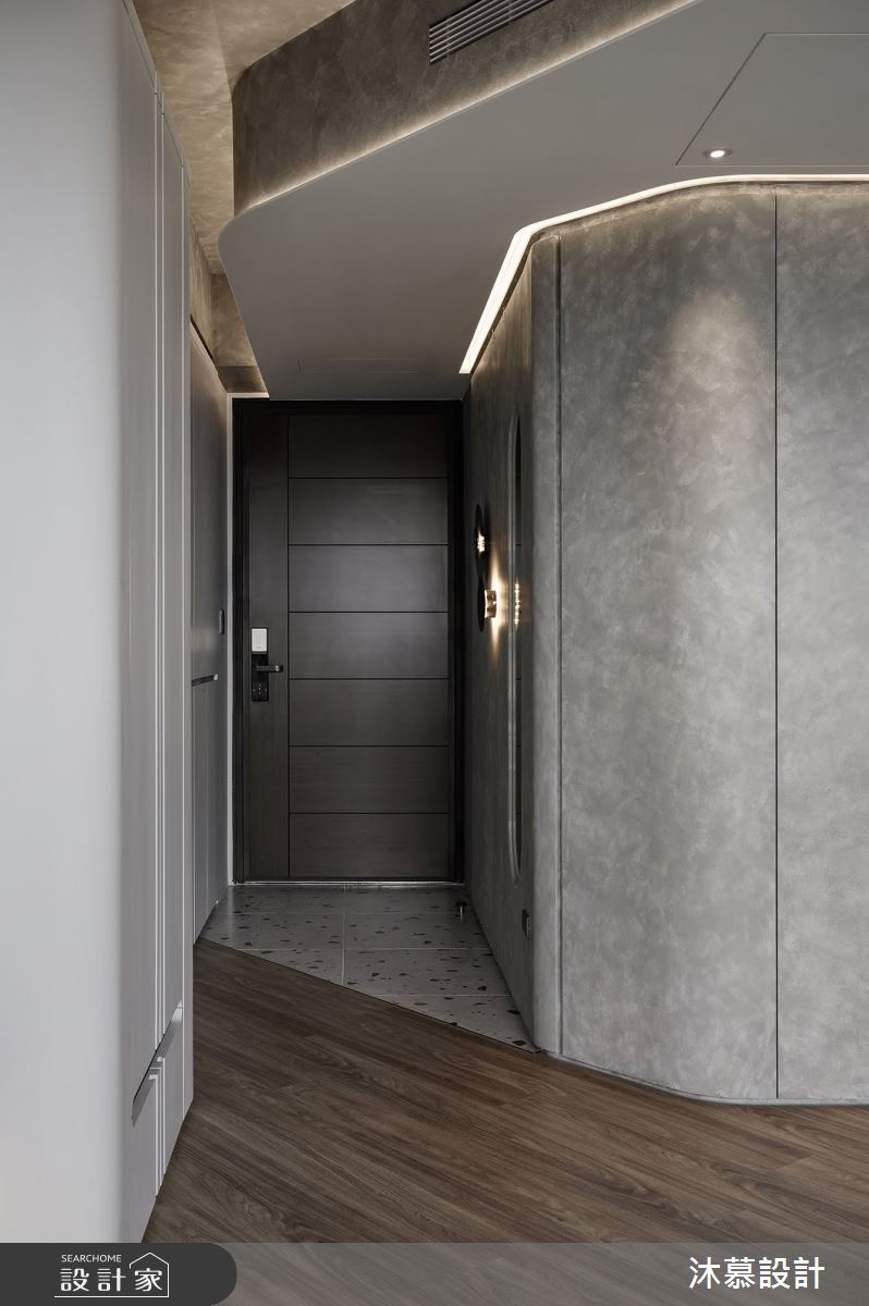 18坪新成屋(5年以下)＿現代風玄關案例圖片＿沐慕室內設計＿沐慕_斜率。延伸 l Slope. Extension之2