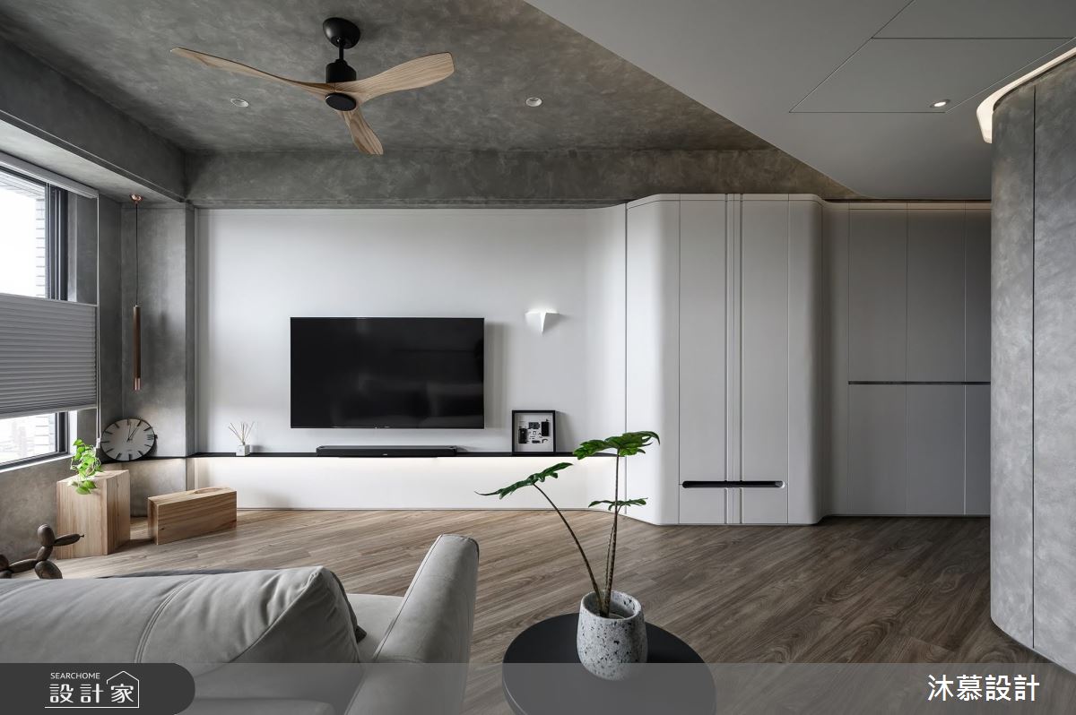 18坪新成屋(5年以下)＿現代風客廳案例圖片＿沐慕室內設計＿沐慕_斜率。延伸 l Slope. Extension之9