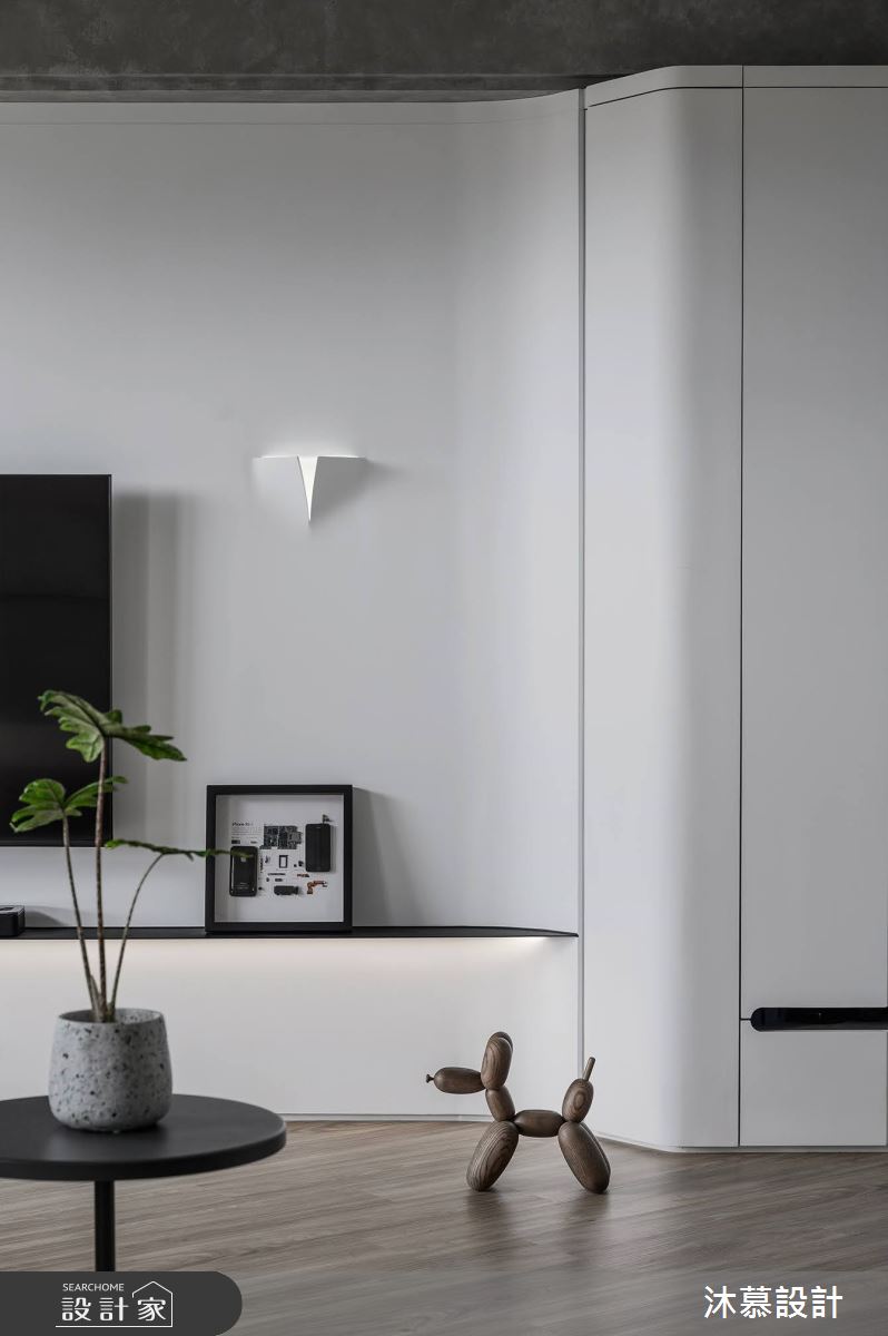 18坪新成屋(5年以下)＿現代風客廳案例圖片＿沐慕室內設計＿沐慕_斜率。延伸 l Slope. Extension之10