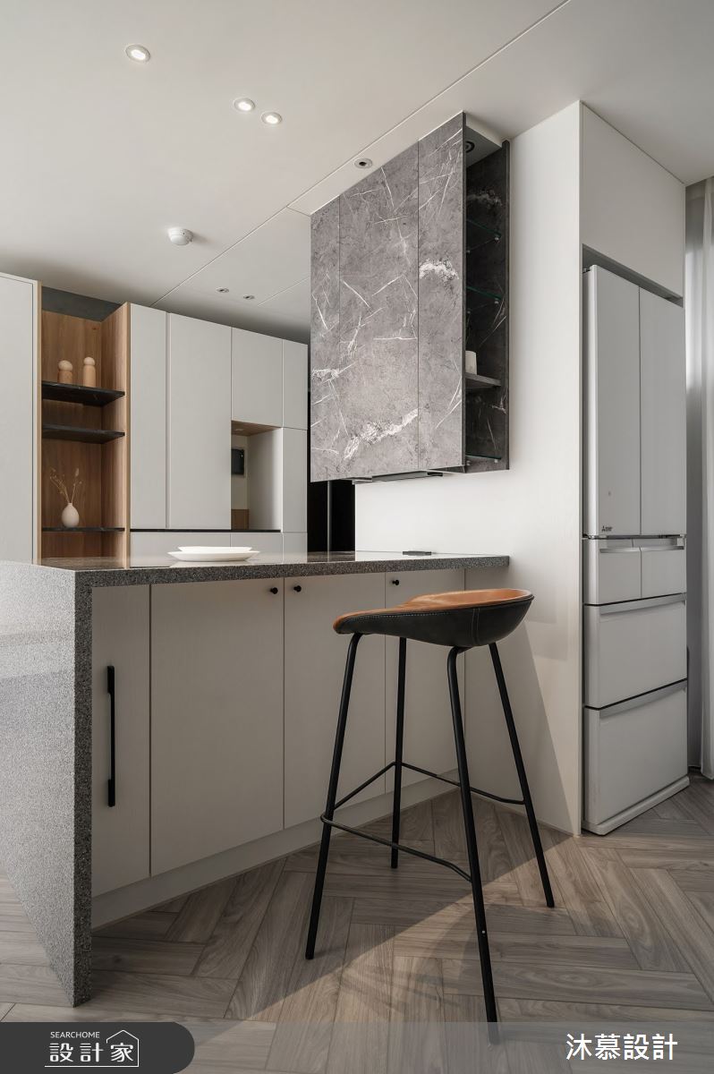 17坪新成屋(5年以下)＿現代風餐廳中島案例圖片＿沐慕室內設計＿沐慕_伴 l Transparent box之17