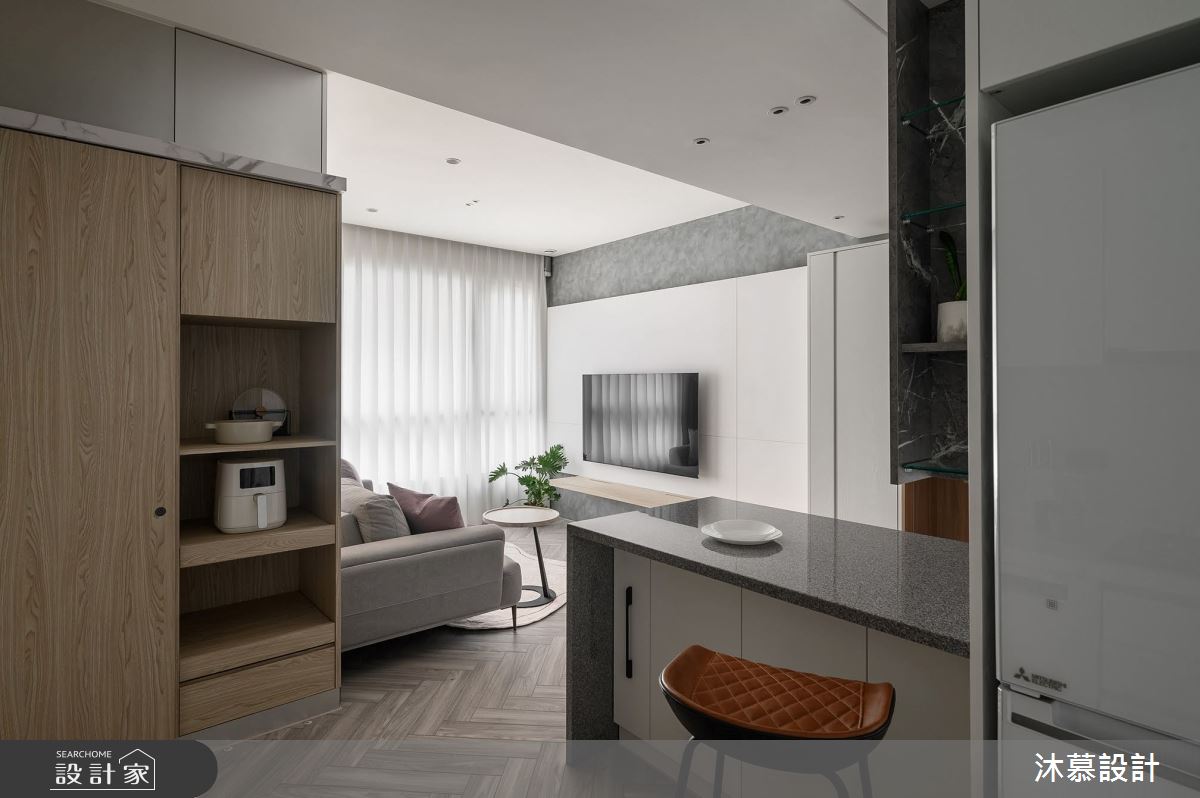 17坪新成屋(5年以下)＿現代風客廳餐廳中島案例圖片＿沐慕室內設計＿沐慕_伴 l Transparent box之19