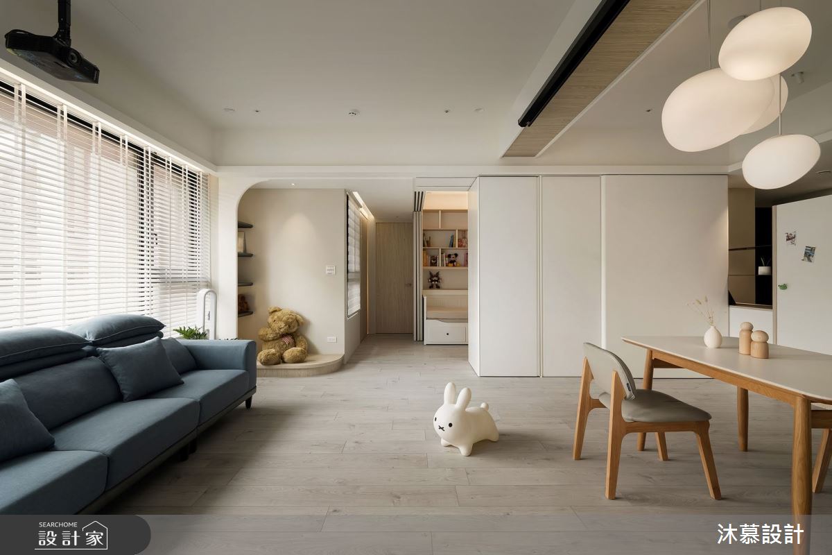 38坪預售屋＿現代風客廳餐廳案例圖片＿沐慕室內設計＿沐慕_櫃子裡有三個房間的家 I Three rooms in the cabinet之14