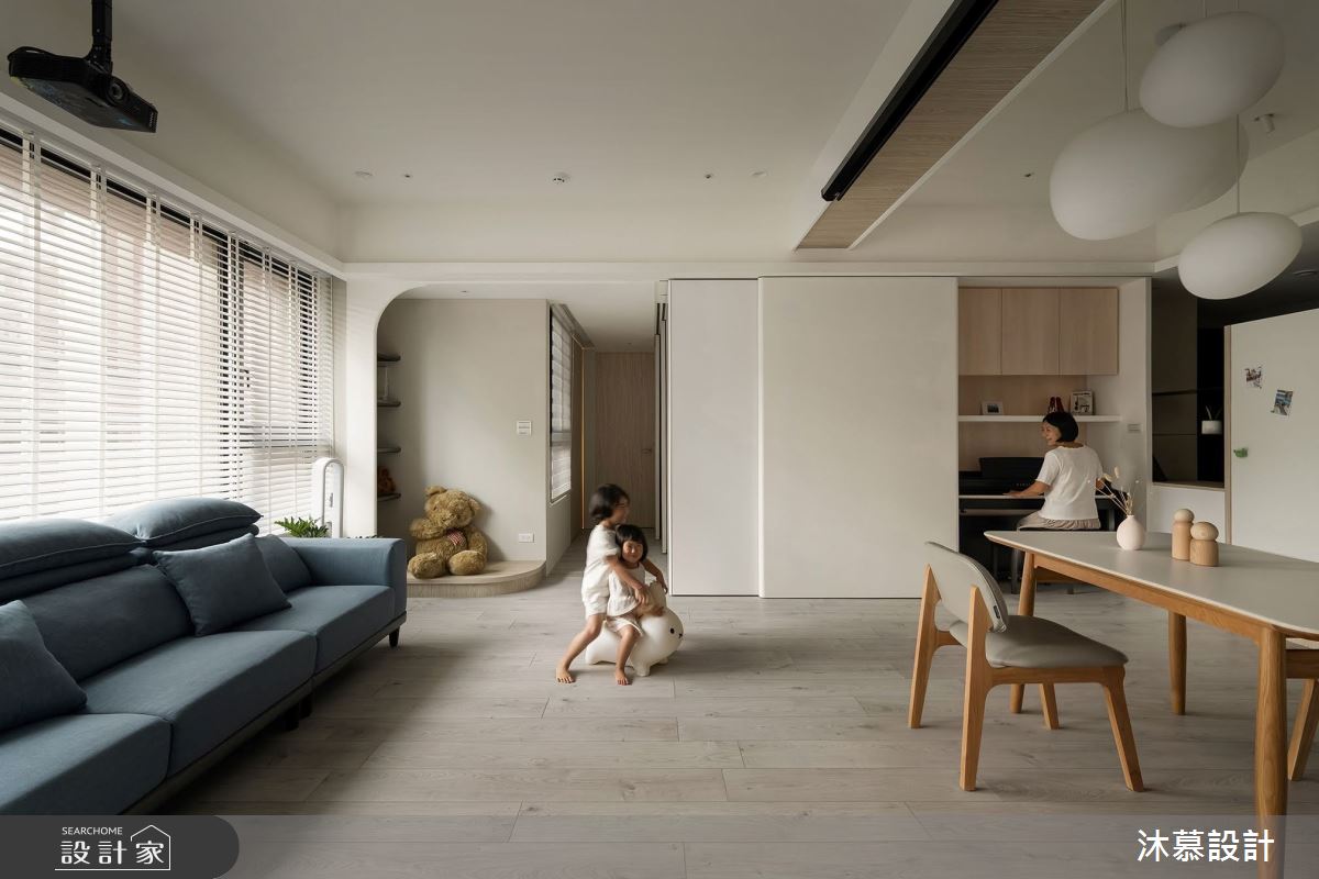 38坪預售屋＿現代風客廳餐廳案例圖片＿沐慕室內設計＿沐慕_櫃子裡有三個房間的家 I Three rooms in the cabinet之17