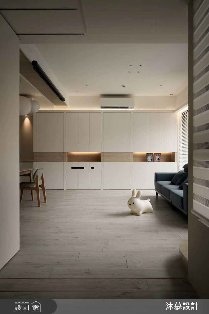 38坪預售屋＿現代風客廳案例圖片＿沐慕室內設計＿沐慕_櫃子裡有三個房間的家 I Three rooms in the cabinet之29