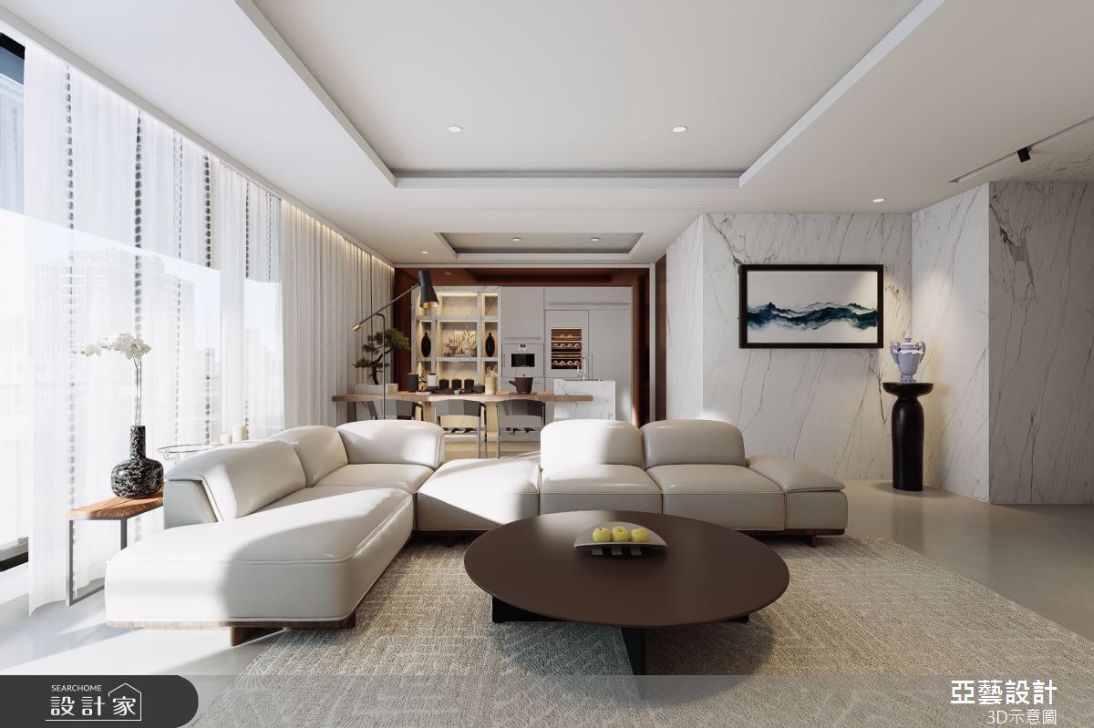 100坪毛胚屋＿現代風客廳餐廳案例圖片＿亞藝設計＿亞藝_朗邸玉砌之7