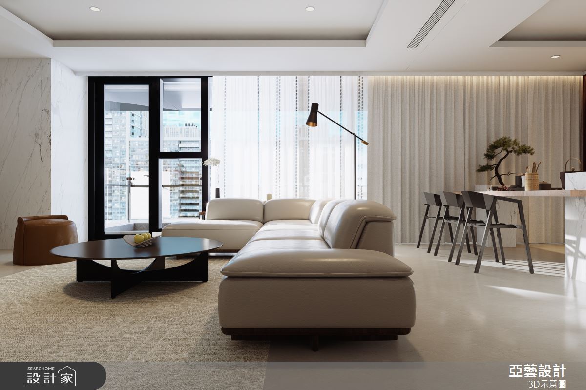 100坪毛胚屋＿現代風客廳餐廳案例圖片＿亞藝設計＿亞藝_朗邸玉砌之13