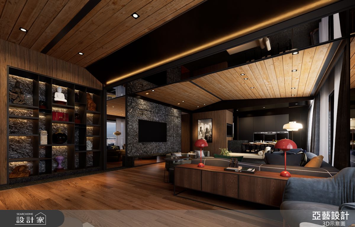 70坪毛胚屋＿現代風客廳餐廳案例圖片＿亞藝設計＿亞藝_藍田陞玉之8