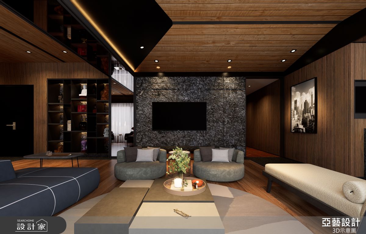70坪毛胚屋＿現代風客廳案例圖片＿亞藝設計＿亞藝_藍田陞玉之2