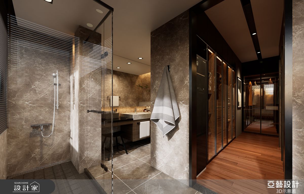 70坪毛胚屋＿現代風更衣間浴室案例圖片＿亞藝設計＿亞藝_藍田陞玉之18