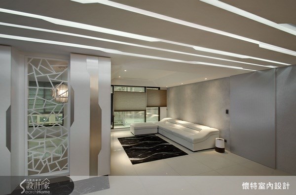 40坪＿現代風客廳案例圖片＿懷特室內設計＿懷特_01之7