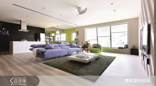 40坪新成屋(5年以下)＿現代風客廳案例圖片＿懷特室內設計＿懷特_11之1