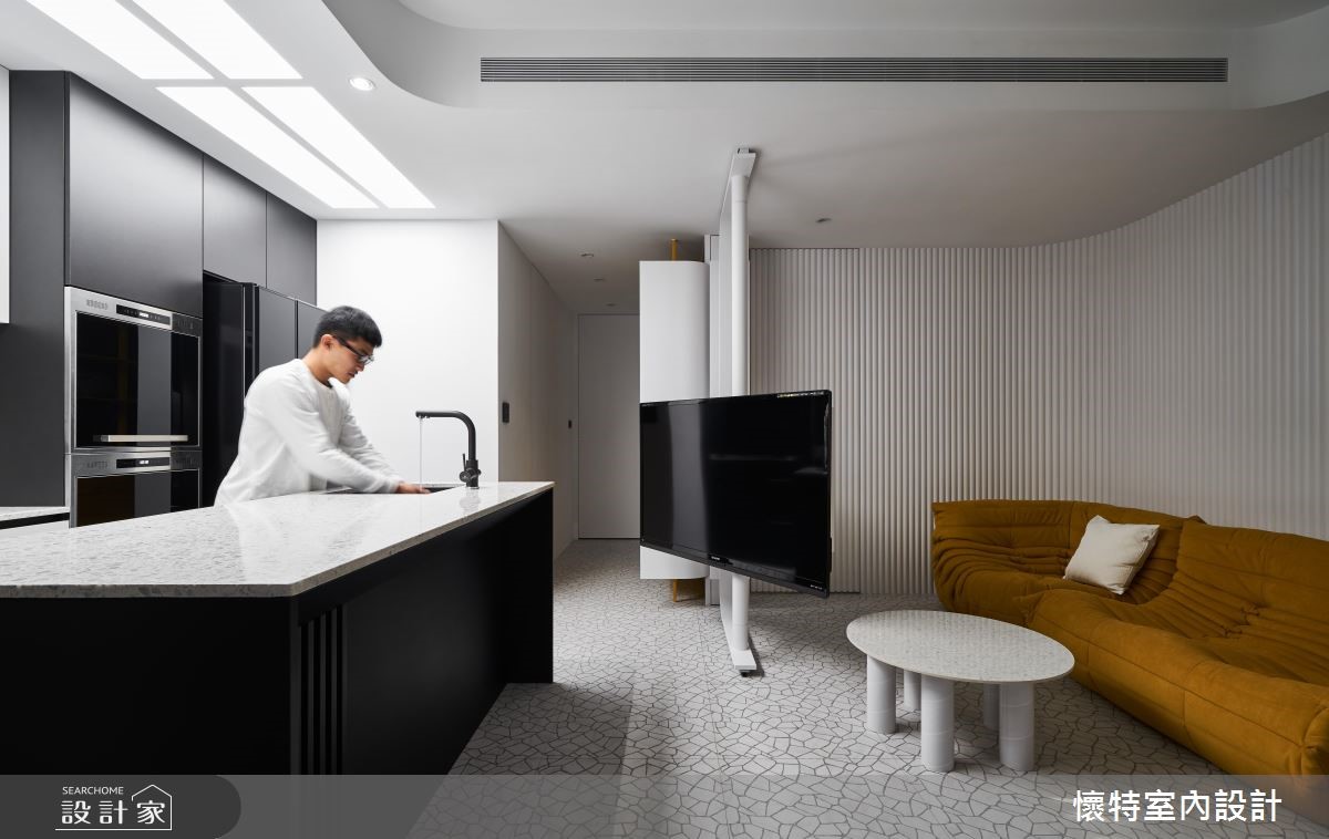 18坪中古屋(5~15年)＿現代風客廳廚房案例圖片＿懷特室內設計＿懷特_37之10