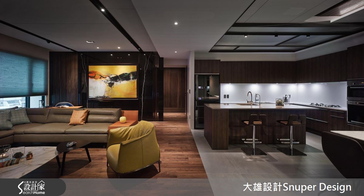 50坪新成屋(5年以下)＿現代風客廳廚房吧檯案例圖片＿大雄室內設計Snuper Design＿大雄_50之3