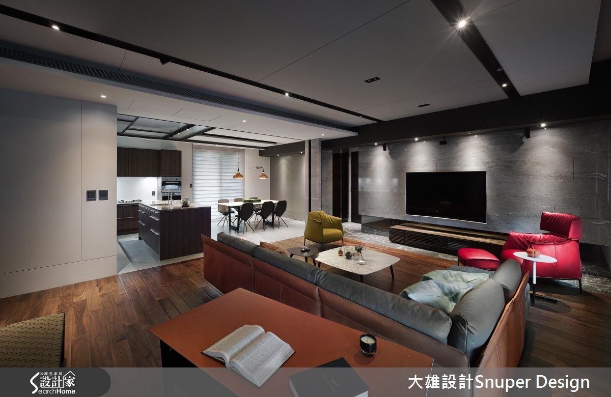 50坪新成屋(5年以下)＿現代風客廳廚房吧檯案例圖片＿大雄室內設計Snuper Design＿大雄_50之5