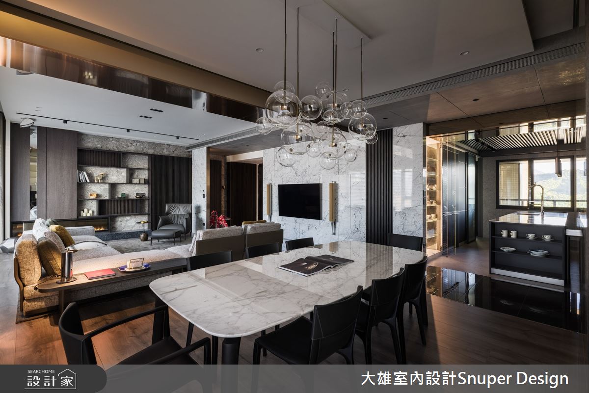 85坪新成屋(5年以下)＿現代風客廳餐廳中島案例圖片＿大雄室內設計Snuper Design＿大雄_102之23