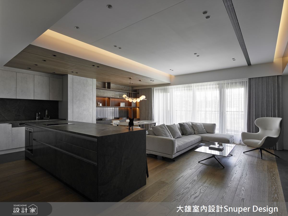 32坪新成屋(5年以下)＿現代風客廳餐廳中島案例圖片＿大雄室內設計Snuper Design＿大雄_123之4