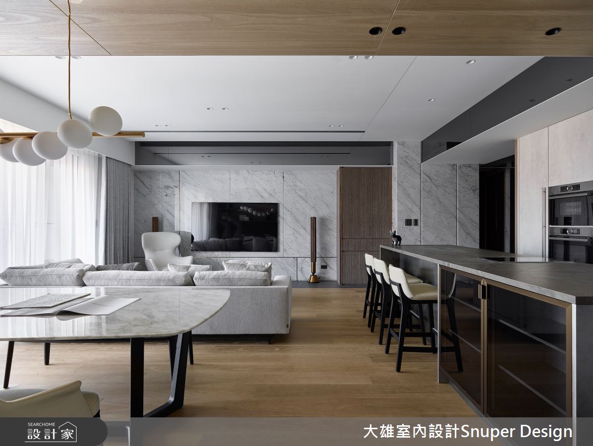 32坪新成屋(5年以下)＿現代風客廳餐廳中島案例圖片＿大雄室內設計Snuper Design＿大雄_123之8