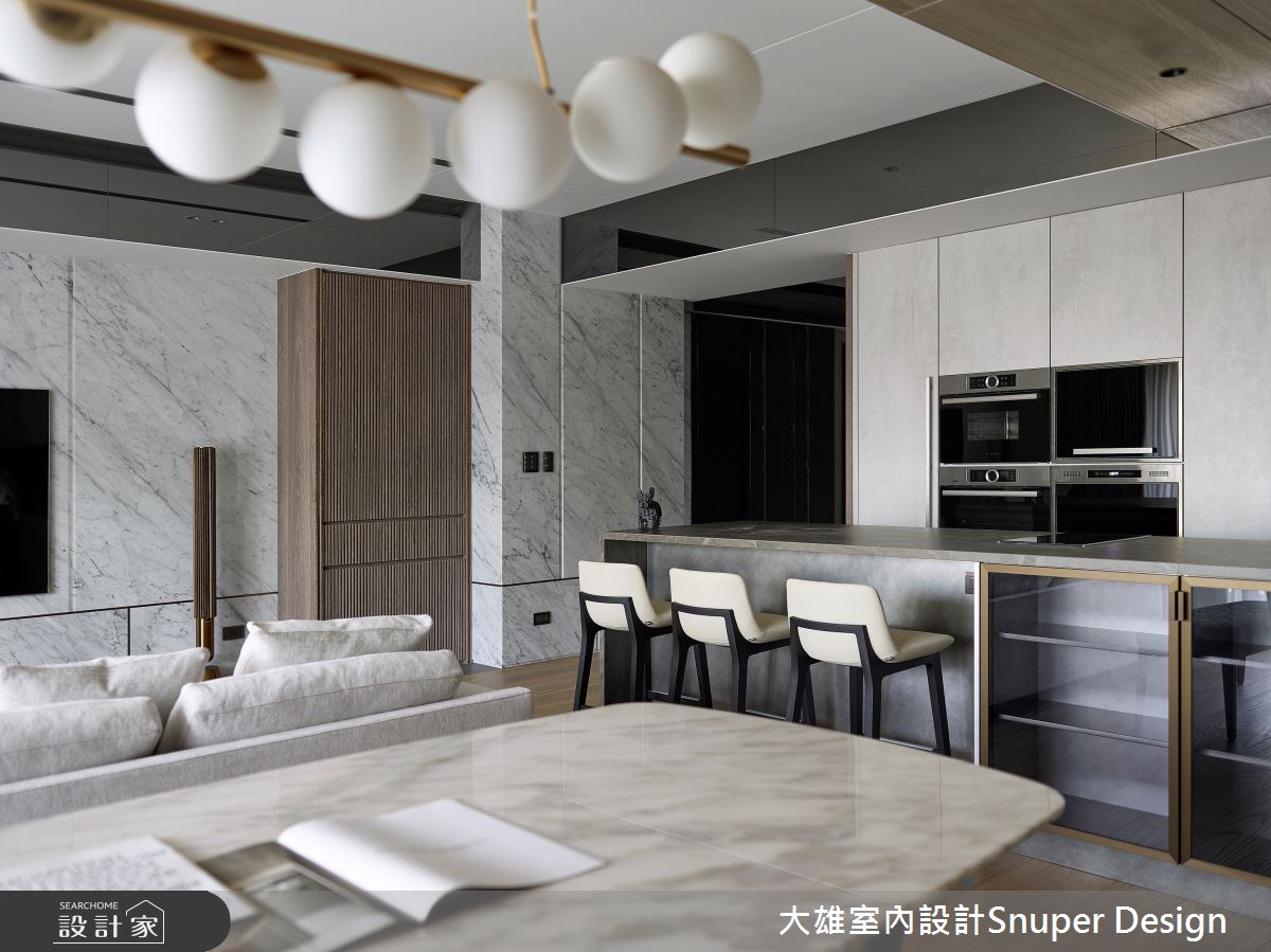 32坪新成屋(5年以下)＿現代風客廳餐廳中島案例圖片＿大雄室內設計Snuper Design＿大雄_123之9