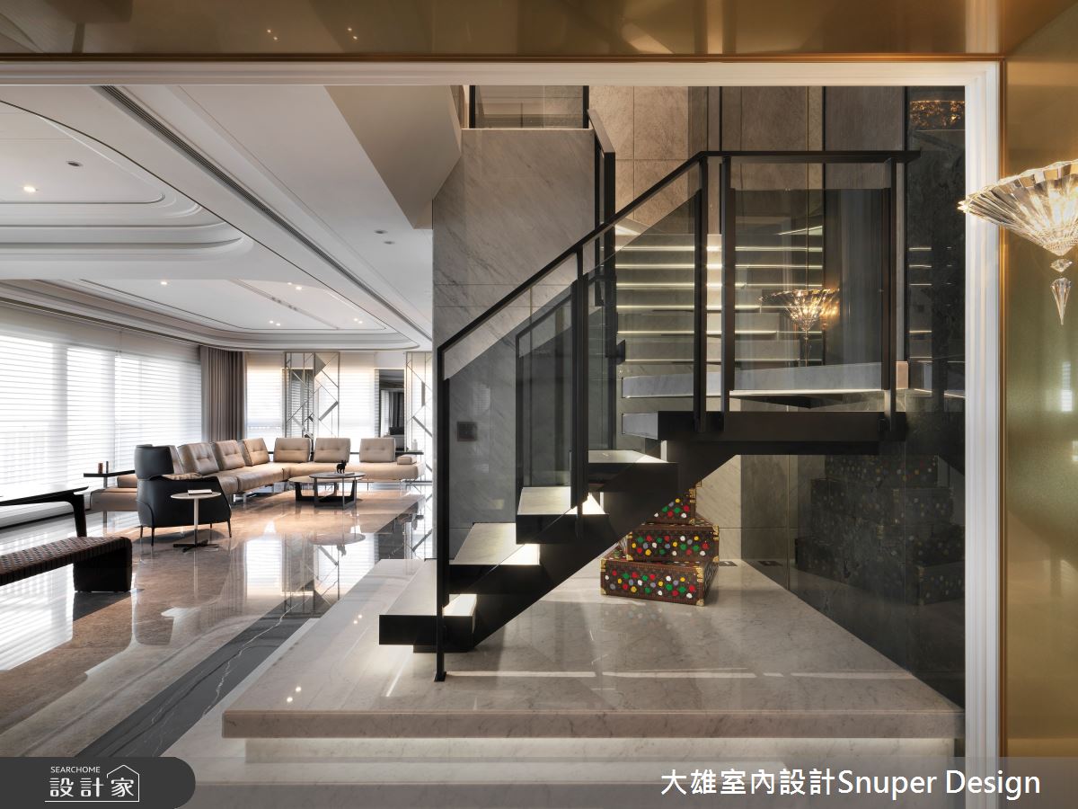 155坪新成屋(5年以下)＿美式風客廳樓梯案例圖片＿大雄室內設計Snuper Design＿大雄_132之11