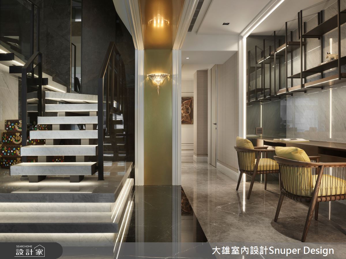 155坪新成屋(5年以下)＿美式風書房樓梯案例圖片＿大雄室內設計Snuper Design＿大雄_132之9