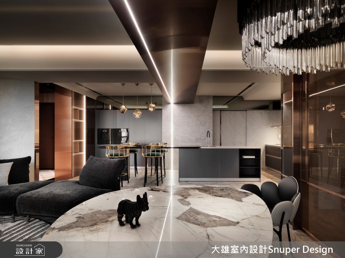 53坪新古屋(10年以下)＿現代奢華風客廳餐廳中島案例圖片＿大雄室內設計Snuper Design＿大雄_154之17
