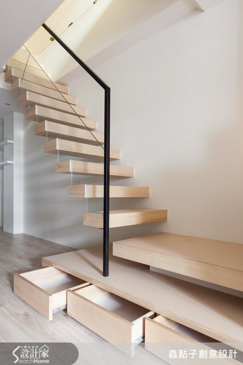 60坪中古屋(5~15年)＿簡約風樓梯案例圖片＿蟲點子創意設計＿蟲點子_23之7