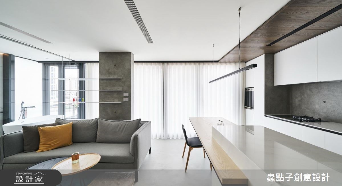 14坪新成屋(5年以下)＿北歐風客廳吧檯案例圖片＿蟲點子創意設計＿蟲點子_55之13