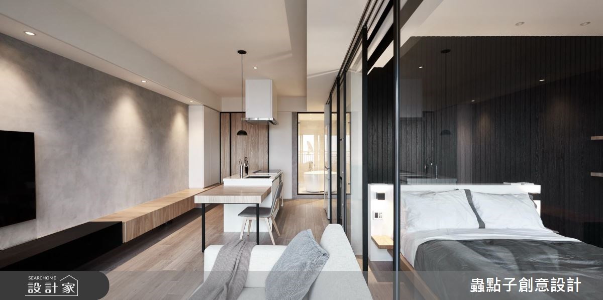 18坪新成屋(5年以下)＿簡約風客廳吧檯臥室案例圖片＿蟲點子創意設計＿蟲點子_57之11