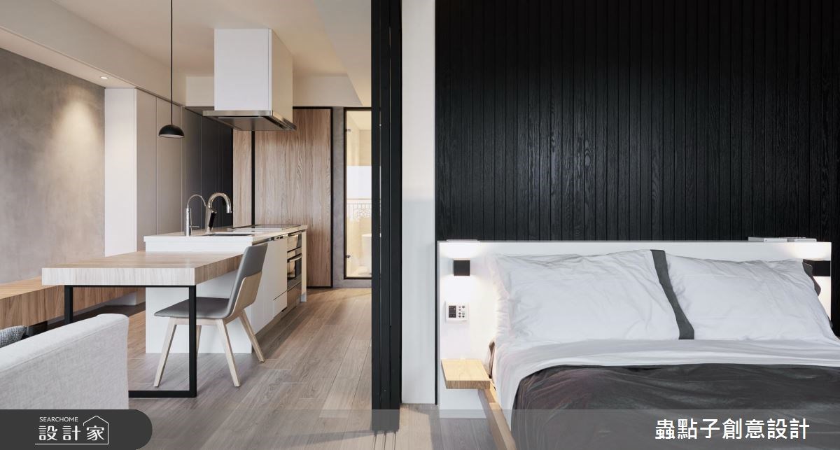 18坪新成屋(5年以下)＿簡約風客廳吧檯臥室案例圖片＿蟲點子創意設計＿蟲點子_57之12