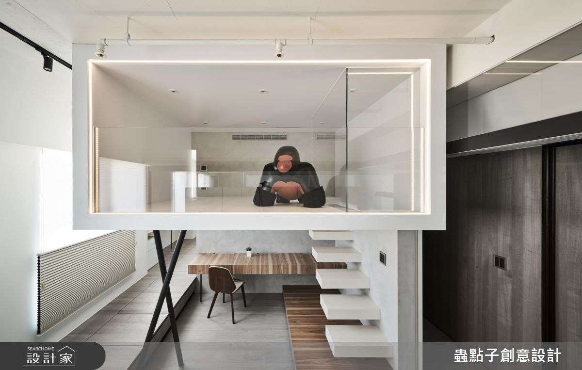 40坪新成屋(5年以下)＿簡約風書房樓梯案例圖片＿蟲點子創意設計＿蟲點子_58之33