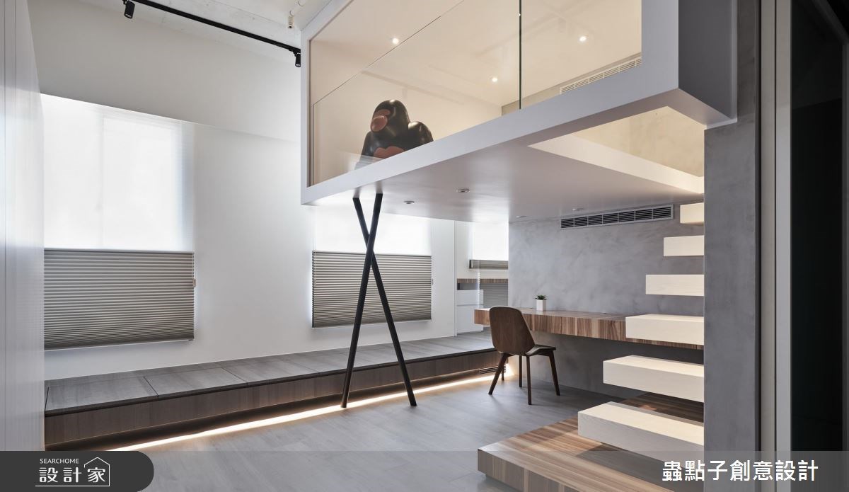 40坪新成屋(5年以下)＿簡約風書房樓梯案例圖片＿蟲點子創意設計＿蟲點子_58之34