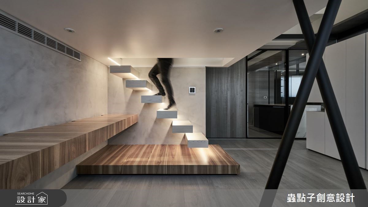 40坪新成屋(5年以下)＿簡約風書房樓梯案例圖片＿蟲點子創意設計＿蟲點子_58之37