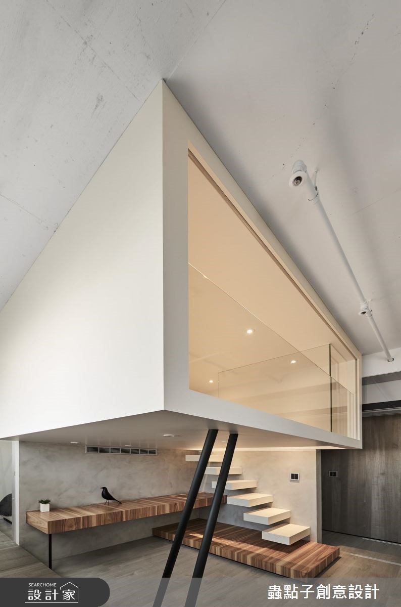 40坪新成屋(5年以下)＿簡約風書房樓梯案例圖片＿蟲點子創意設計＿蟲點子_58之39