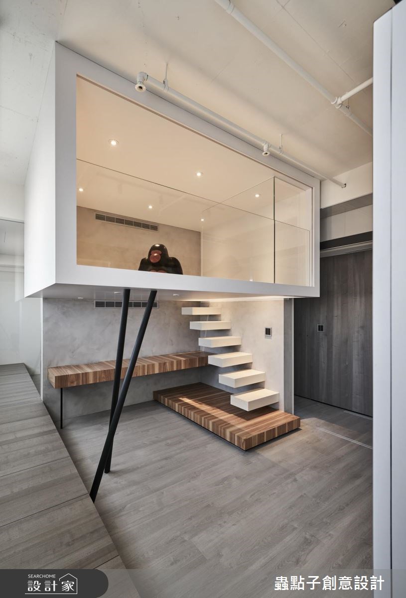 40坪新成屋(5年以下)＿簡約風書房樓梯案例圖片＿蟲點子創意設計＿蟲點子_58之40