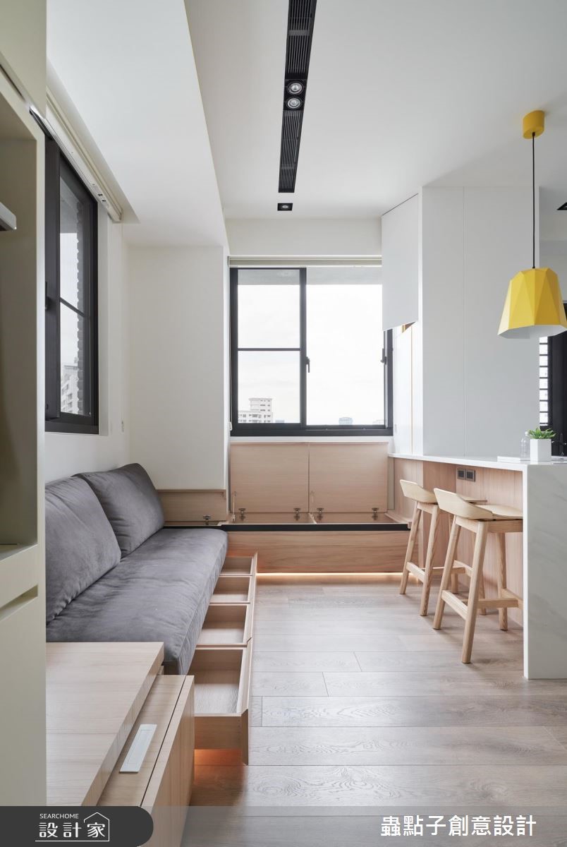 12坪新成屋(5年以下)＿北歐風客廳吧檯臥榻案例圖片＿蟲點子創意設計＿蟲點子_68之4