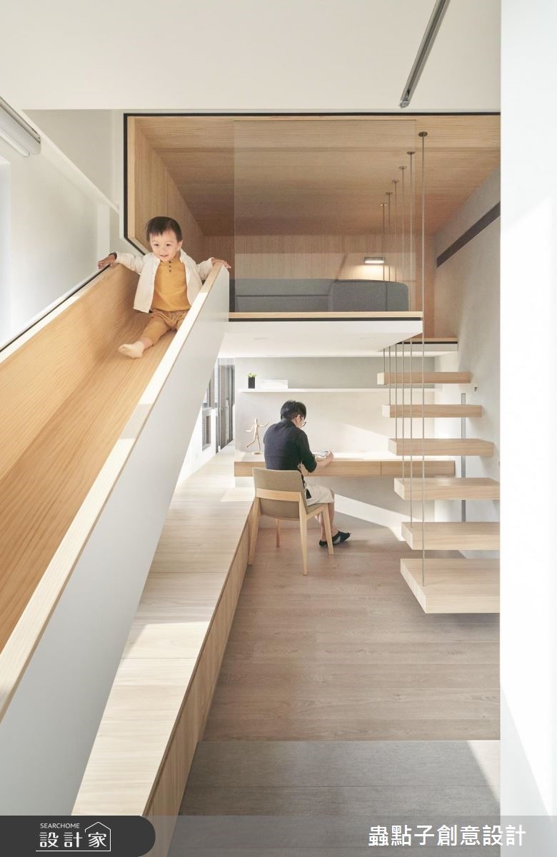 40坪新成屋(5年以下)＿北歐風樓梯案例圖片＿蟲點子創意設計＿蟲點子_70之30