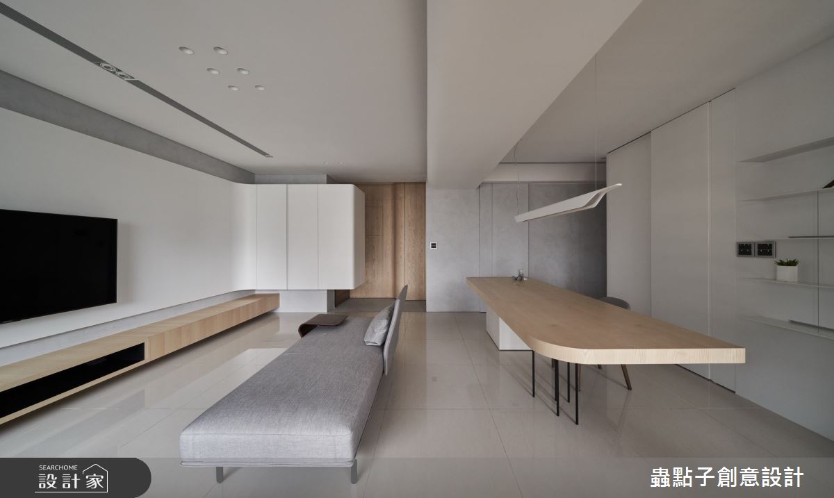 32坪新成屋(5年以下)＿簡約風客廳工作區案例圖片＿蟲點子創意設計＿蟲點子_82之11