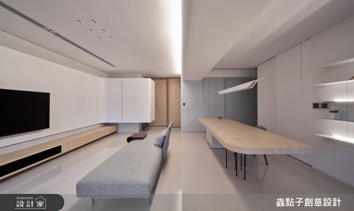 32坪新成屋(5年以下)＿簡約風客廳工作區案例圖片＿蟲點子創意設計＿蟲點子_82之13