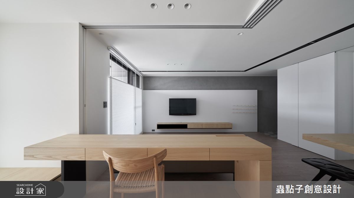 27坪新成屋(5年以下)＿簡約風客廳工作區案例圖片＿蟲點子創意設計＿蟲點子_83之4