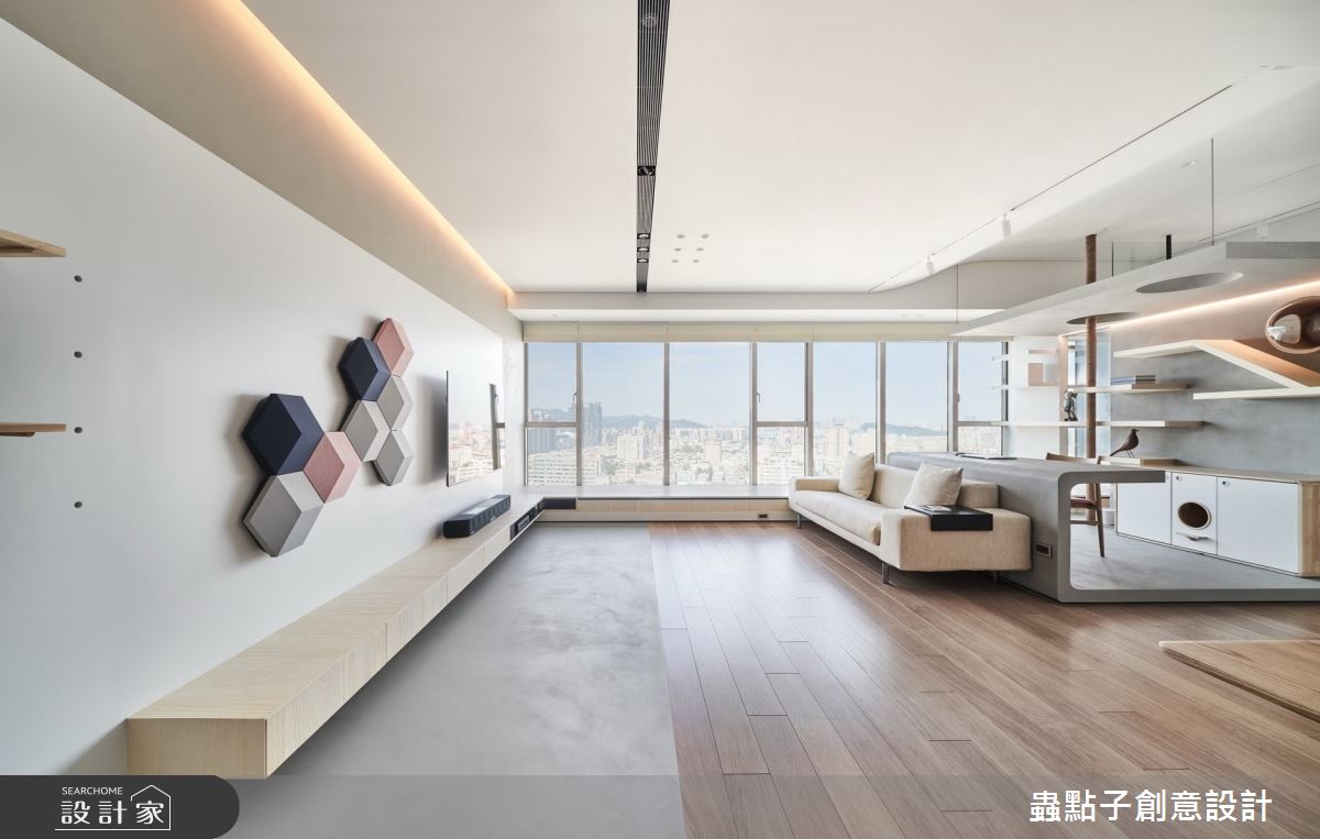 32坪新成屋(5年以下)＿簡約風客廳臥榻案例圖片＿蟲點子創意設計＿蟲點子_89之4