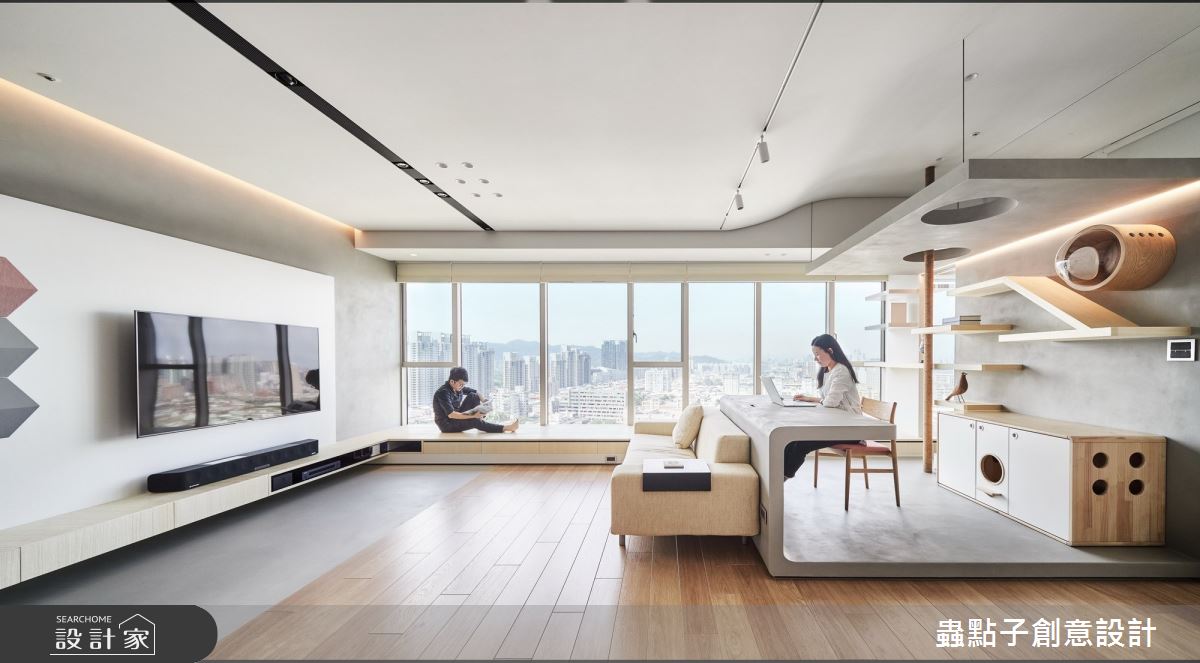 32坪新成屋(5年以下)＿簡約風客廳臥榻案例圖片＿蟲點子創意設計＿蟲點子_89之10