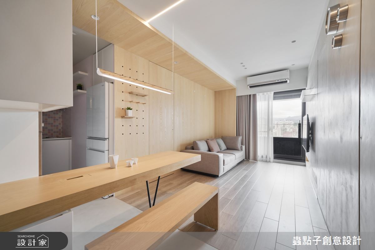 15坪新成屋(5年以下)＿簡約風客廳餐廳案例圖片＿蟲點子創意設計＿蟲點子_90之9