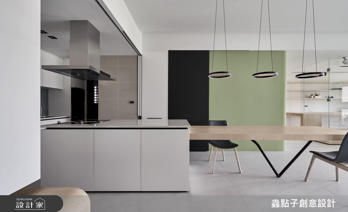 40坪新成屋(5年以下)＿簡約風餐廳中島案例圖片＿蟲點子創意設計＿蟲點子_92之19