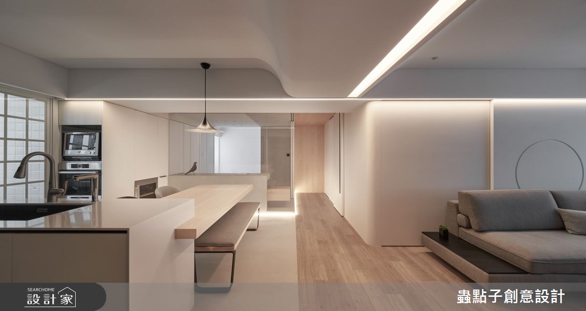 30坪老屋(16~30年)＿簡約風客廳餐廳走廊中島案例圖片＿蟲點子創意設計＿蟲點子_95之11