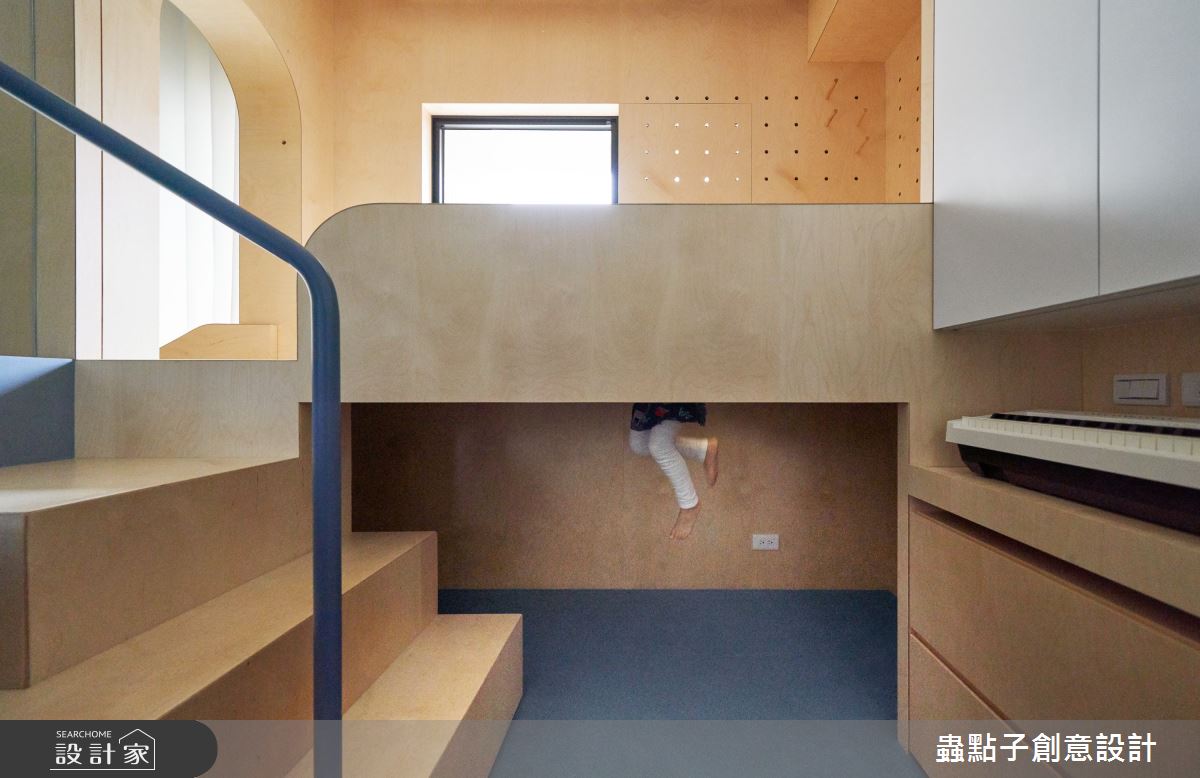 26坪新成屋(5年以下)＿簡約風兒童房樓梯兒童房多功能室案例圖片＿蟲點子創意設計＿蟲點子_96之18