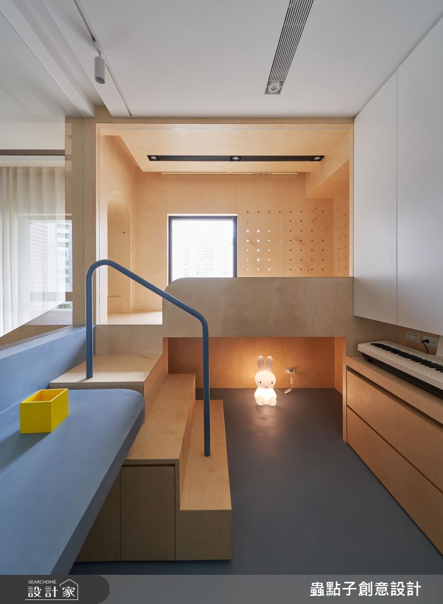 26坪新成屋(5年以下)＿簡約風書房兒童房樓梯兒童房多功能室案例圖片＿蟲點子創意設計＿蟲點子_96之22
