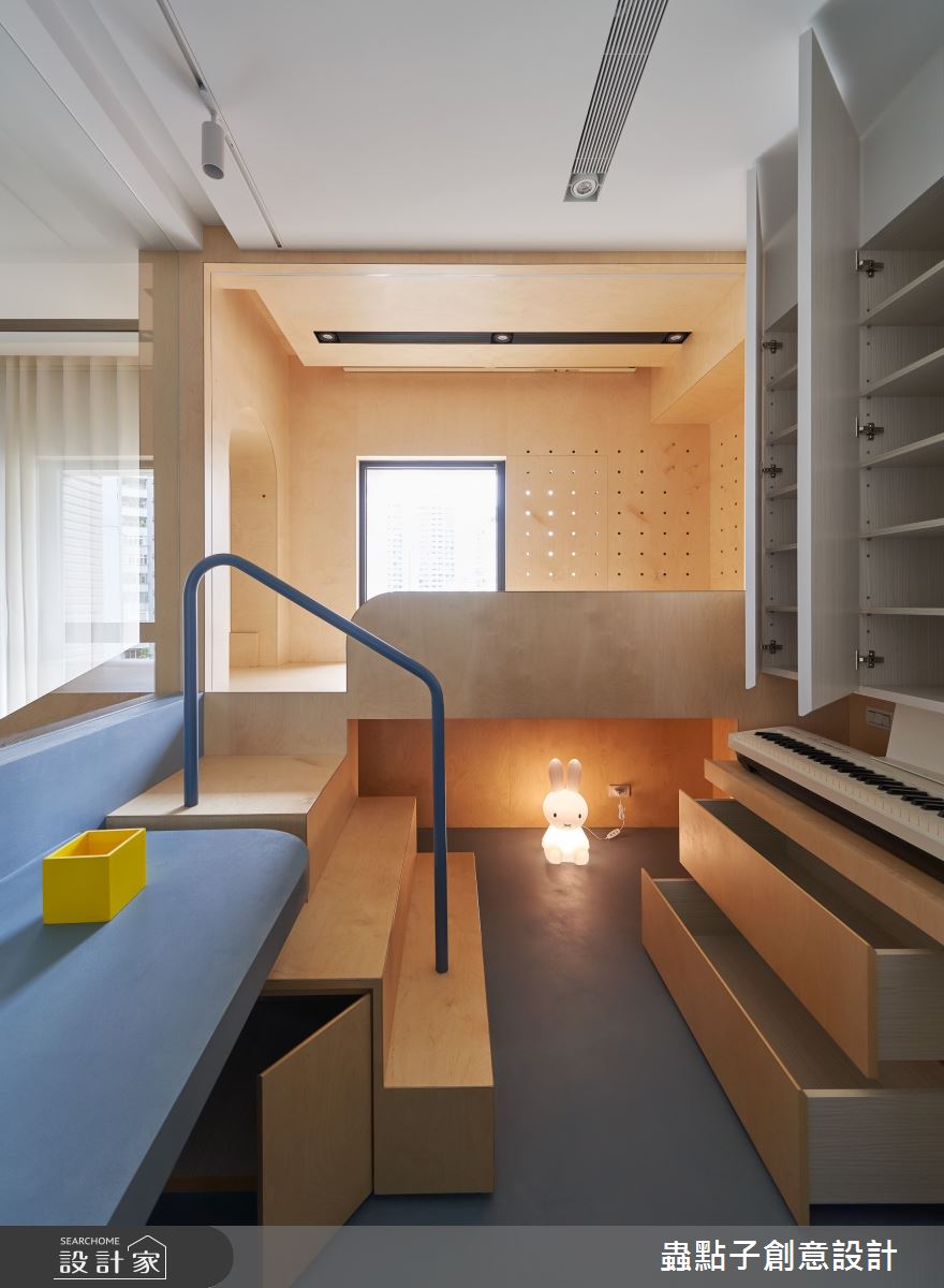 26坪新成屋(5年以下)＿簡約風書房兒童房樓梯兒童房多功能室案例圖片＿蟲點子創意設計＿蟲點子_96之23