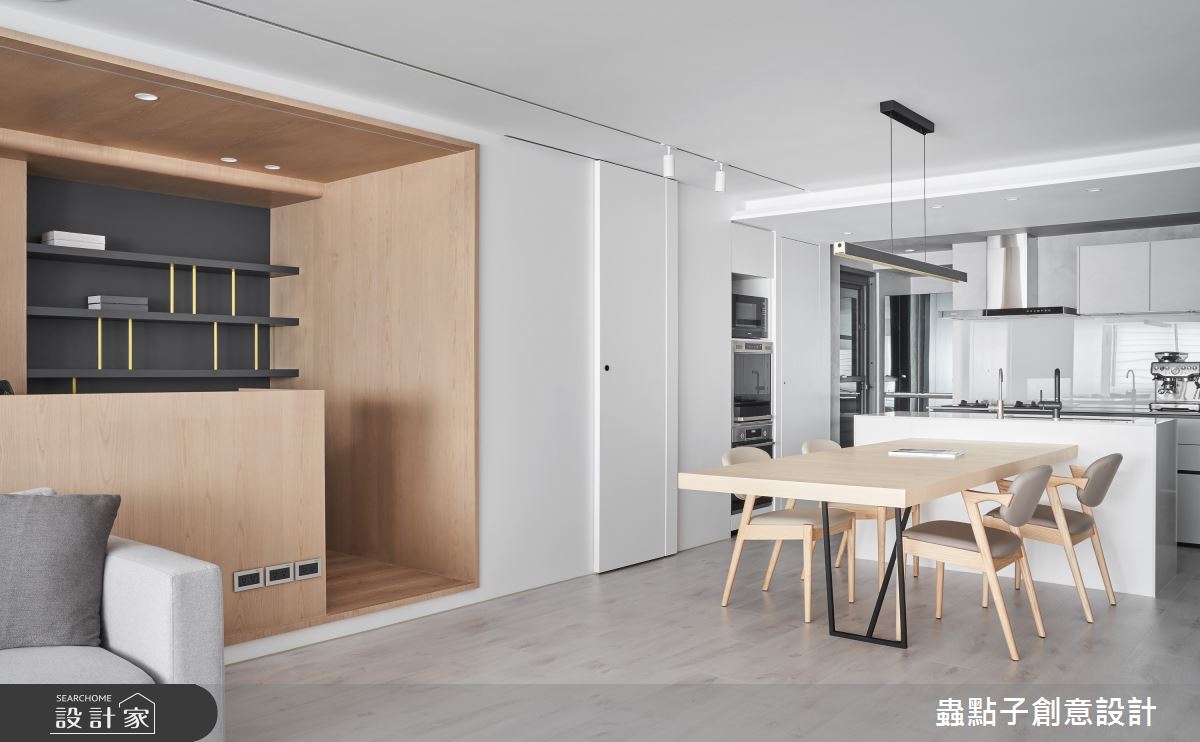 31坪老屋(16~30年)＿簡約風客廳餐廳廚房中島案例圖片＿蟲點子創意設計＿蟲點子_102之22